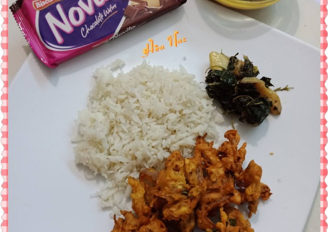 Karhi Chawal with crispy Pakoray