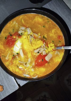 Hình của món Canh trứng nấm.