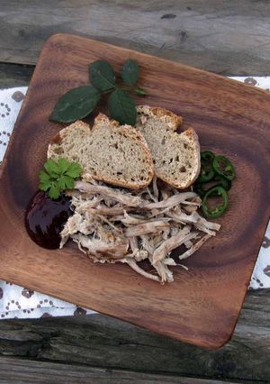 A picture of Pulled Pork with the Slow Cooker.