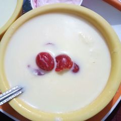 A picture of Cherry custard.