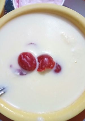 A picture of Cherry custard.