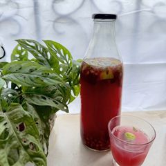 A picture of Ruby Red Refreshment 💎🍷(Anar Ki Shikanji).