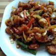 Chicken fillet with oyster sauce and vegetable