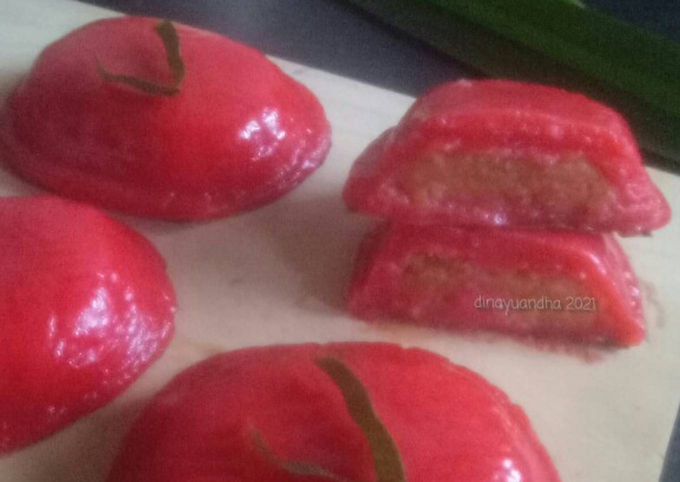 Kue Ku (Kue Thok) Ubi Kuning