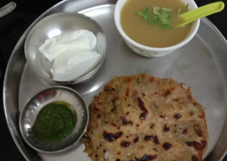 Recipe of Any-night-of-the-week Mix veg paratha