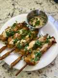 Pinchos de pollo estilo Thai