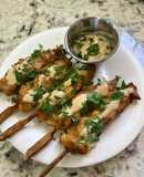 Pinchos de pollo estilo Thai
