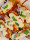 Chicken Cheese Kabab With White Sauce