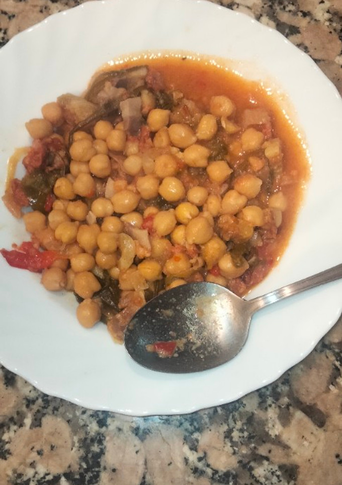 Una foto de Garbanzos fáciles bajos en sal