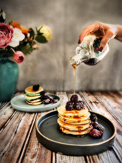 عکسی از دستور پنکیک جانم در قرنطینه 👩🏻🍳🥞❣️