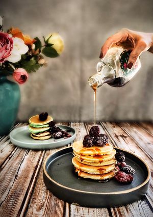 عکسی از دستور پنکیک جانم در قرنطینه 👩🏻🍳🥞❣️