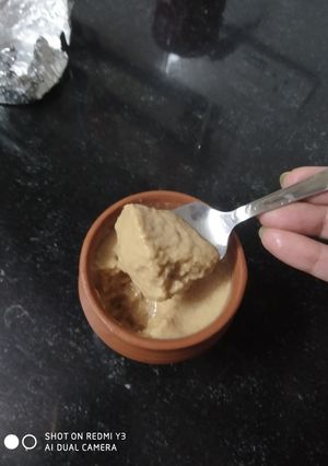 A picture of Sweet curd (bengali misti doi).