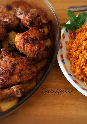 صورة لوصفة Roasted Chicken || دجاج مشوي مع البطاطا