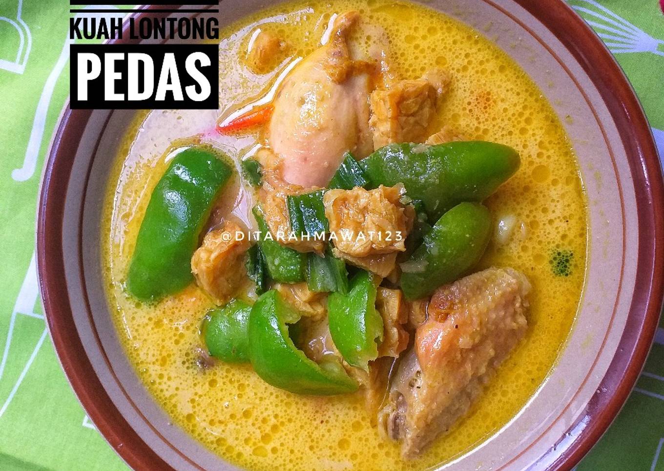 Ayam Tempe Kuah Lontong Pedas