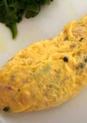 Foto de Omelete de Mozarella e Espinafres