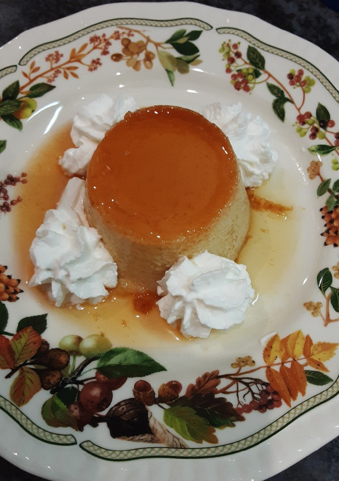 Una foto de Flan de huevo en airfryer