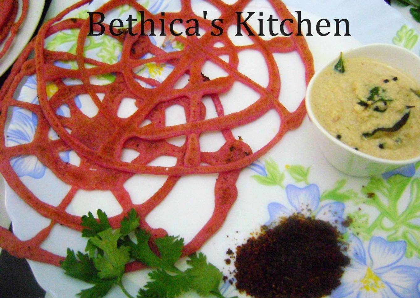 Ramadan Special - Beetroot Webbed Dosa