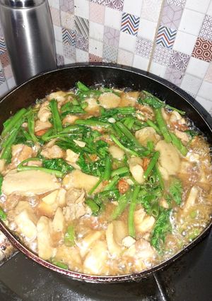 Foto resep Tumis Kangkung Ayam Bakso