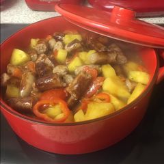 A picture of My Pork Sausage & Honey Pineapple. 😉.