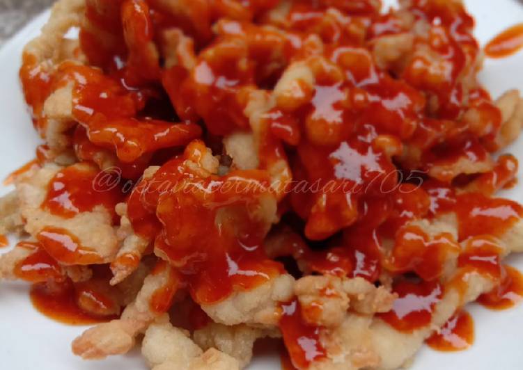 Cara mudah Membuat Chiken cryspy saus thai Anti Gagal