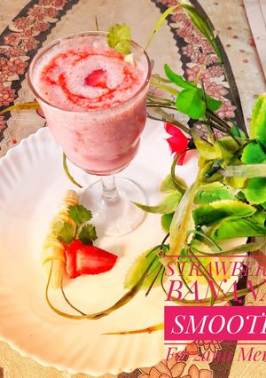 A picture of Strawberry banana smoothie.