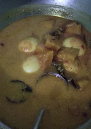 Foto resep Sayur Labu Kuning Telur Masak Santen