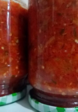 O poză a rețetei Zacuscă din legume, pentru iarnă.