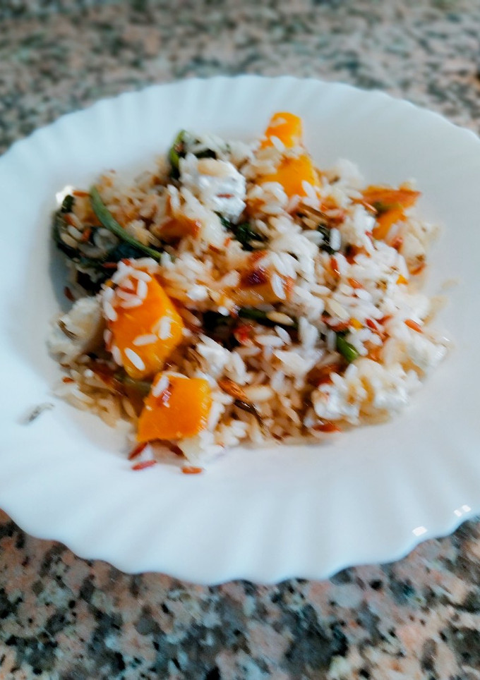 Una foto de Arroz salvaje a la griega