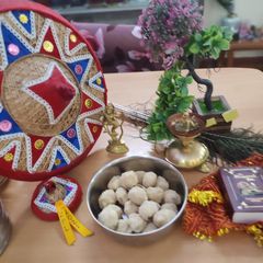 A picture of Rava ladoo in south indian style.