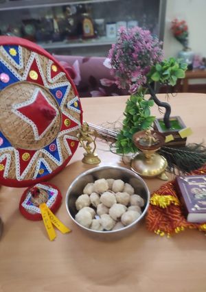 A picture of Rava ladoo in south indian style.