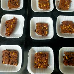 A picture of Double Chocolate Chips Eggless Brownie.