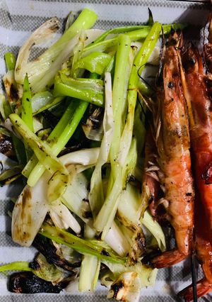 Hình của món Hành boa rô nướng.