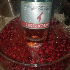 A picture of Holiday bubbly.