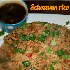 A picture of Schezwan Rice.