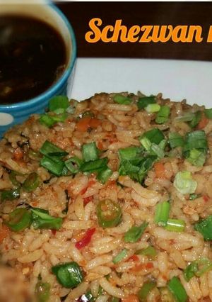 A picture of Schezwan Rice.