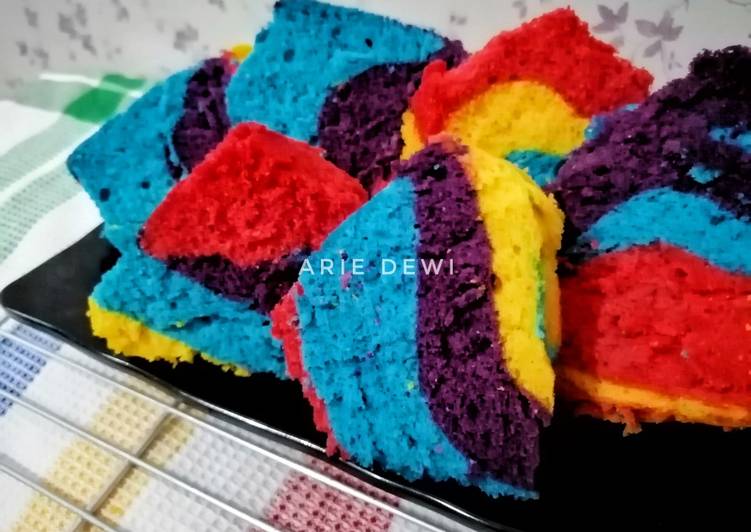 Unicorn steam cake/bolu kukus warna warni/bolu kukus