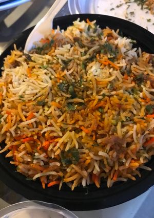 A picture of Veg biryani.