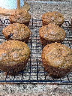 A picture of Pumpkin Banana Muffins (or Bread).