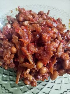 Foto resep Teri kacang pedas
