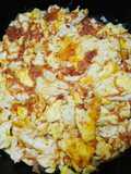 Oatmeal dengan telur orek