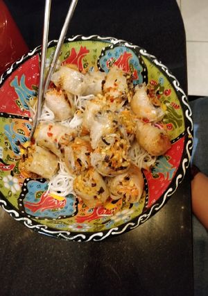 Hình của món Bún chả giò chay.