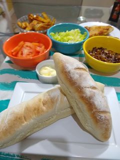Una foto de Pan francés