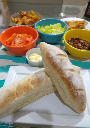 Una foto de Pan francés