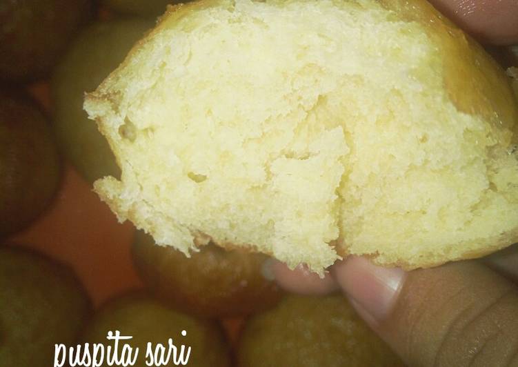 Donat tanpa margarin, tanpa telur, water roux