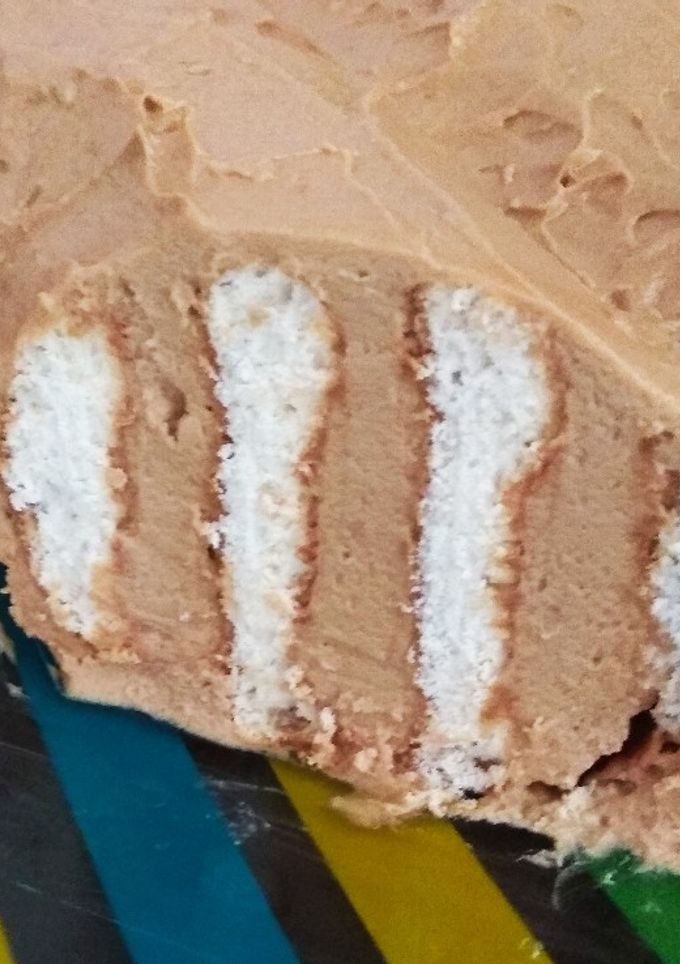 Una foto de Tarta de galletas con moka y mascarpone