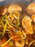 Tallarines de zucchini (cero harinas) con tuco de pollo