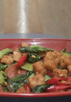 Foto resep Tumis Tesowi (Tempe, Sosis, Sawi)