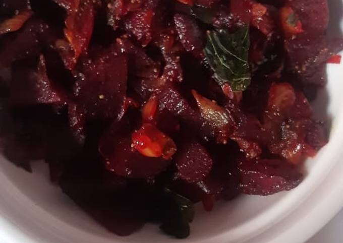 Step-by-Step Guide to Prepare Homemade Beetroot stir fry (kerala special)