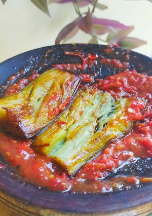 Foto resep Sambel térong penyet