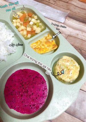 Hình của món Ăn dặm - Chả trứng thịt gà rau củ.